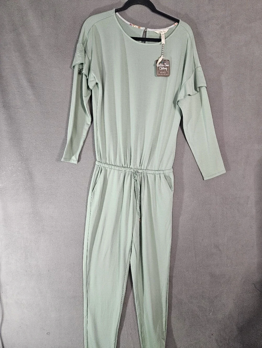 Matilda Jane Resting Day Romper Green Jumpsuit Jumper Women's Small Ruffle NWT